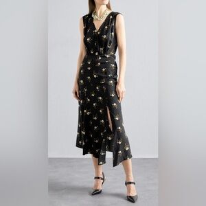 Veronica Beard Wixson Black Floral Dress Sz 8